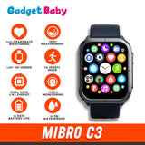 MiBro C3 | Smartwatch | 1.83" Full HD Screen | 70 Sports Mode | Dual Core 2 in 1 Chipset | Stress Monitoring | 2ATM Waterproof