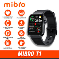 MiBro T1 | Smartwatch | 1.6" HD Amoled Screen | 20 Sports Mode | HD Bluetooth Call | Stress Monitoring | 2ATM Waterproof Speaker